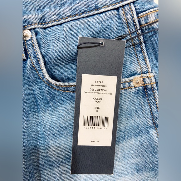 NWT Veronica Beaed Taylor Cropped Wide-Leg Jeans - Picture 8 of 9